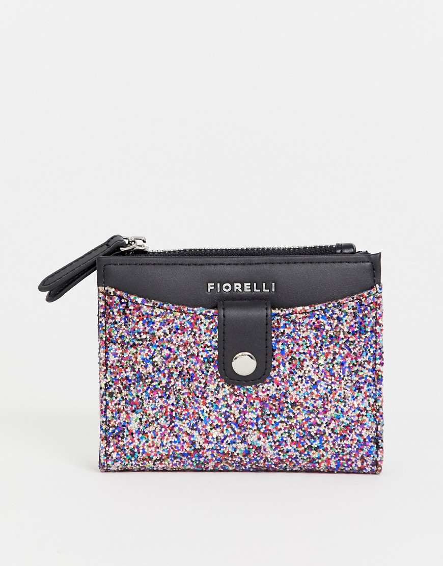 Fiorelli Chaira small zip purse in rainbow glitter
