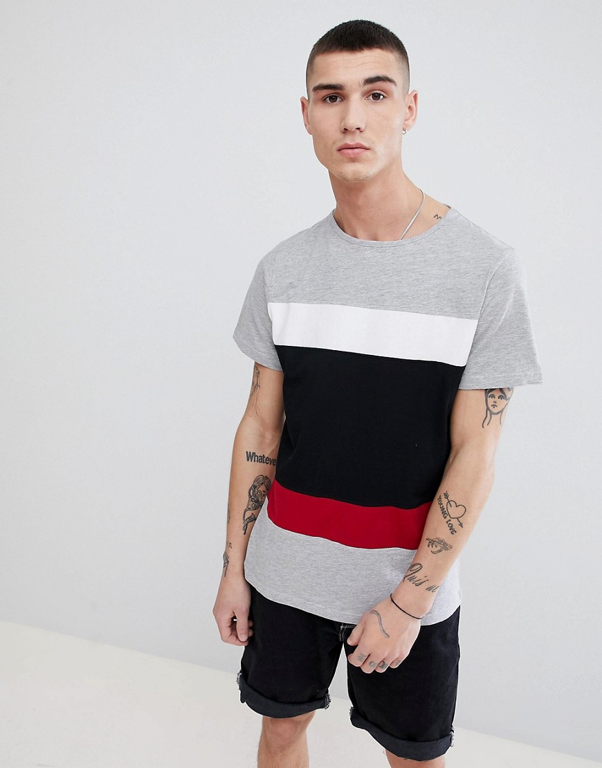 Another Influence 2 Stripe Colour Block T-Shirt