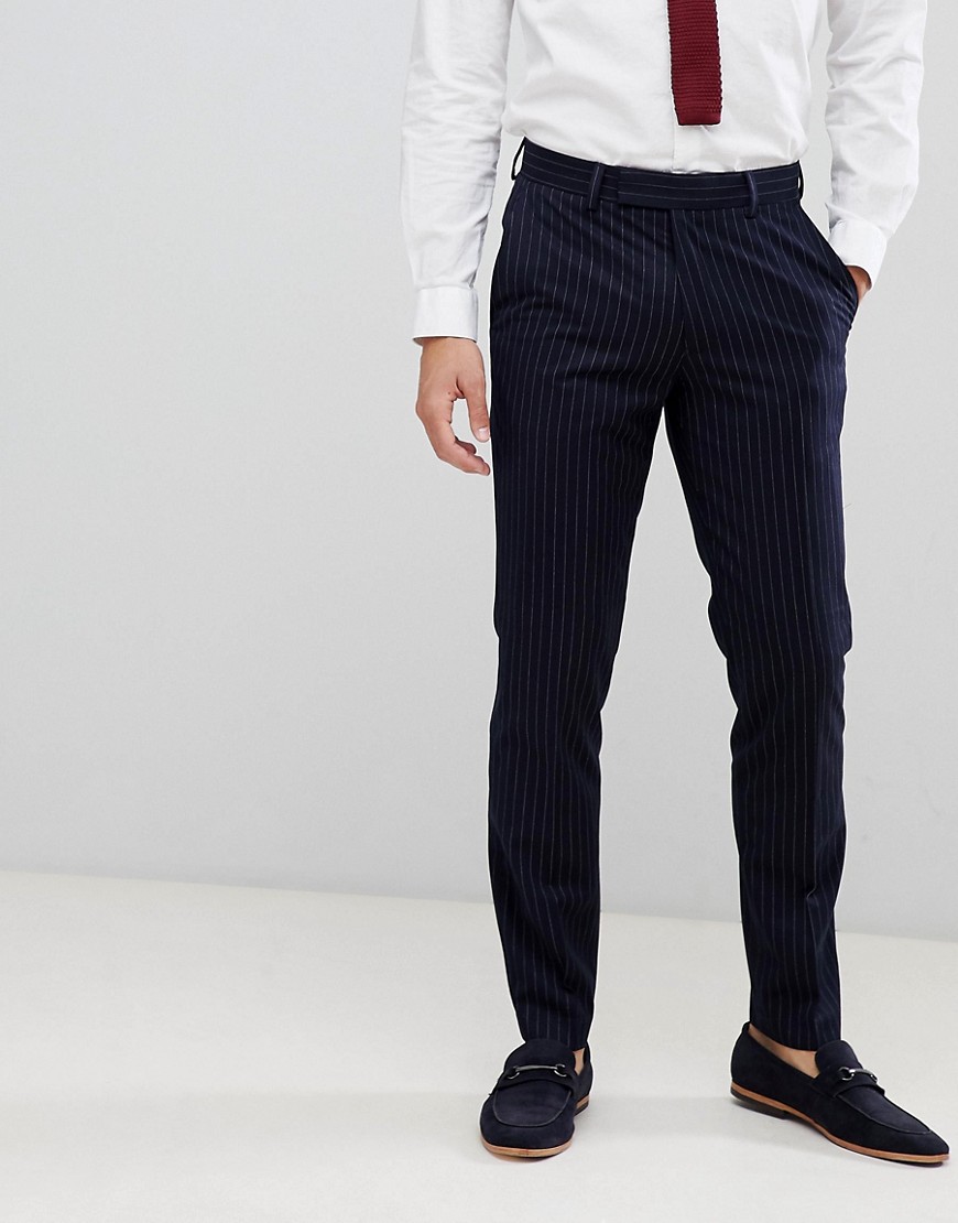 French Connection Slim Pinstripe Suit Trousers