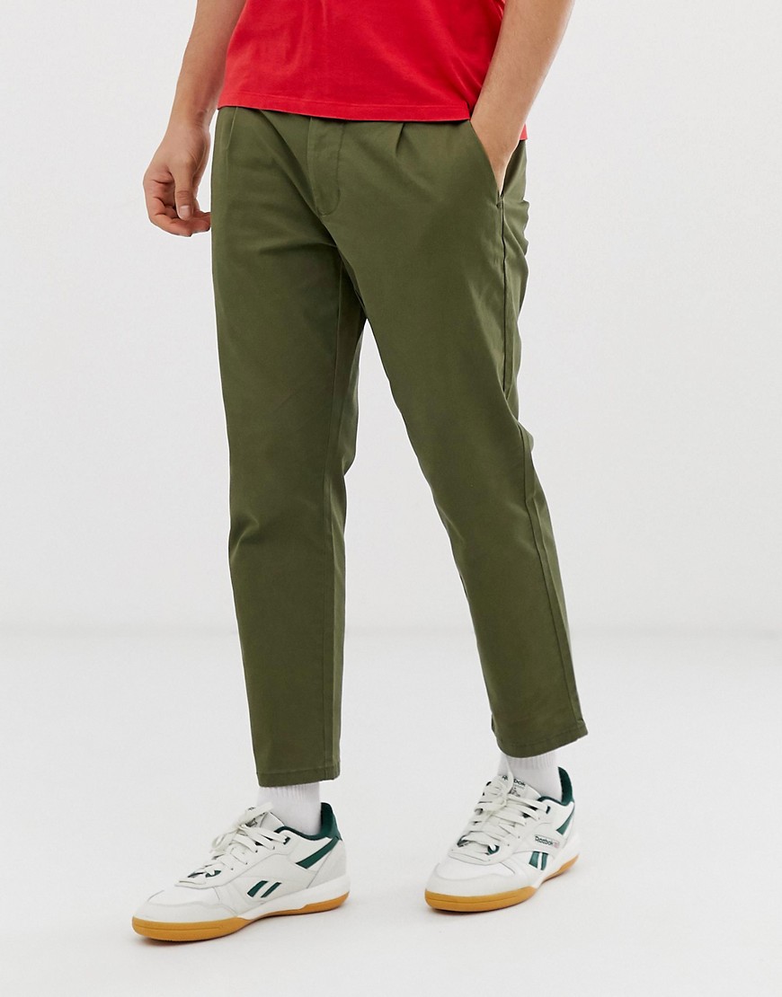 Only & Sons cropped chinos in khaki