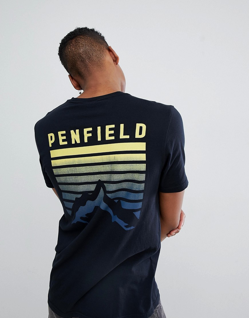 Penfield Caputo Back Logo Print T-Shirt in Black - Black