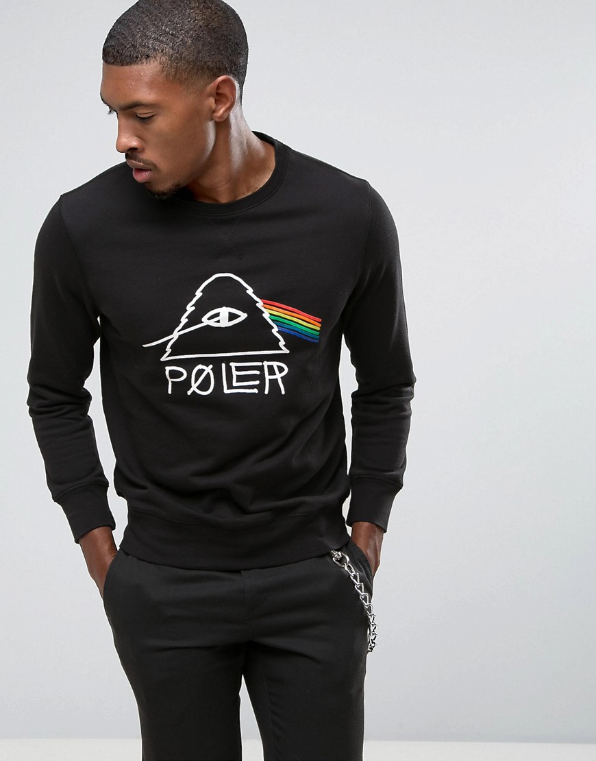 Poler Sweatshirt With Psychedelic Logo - Black