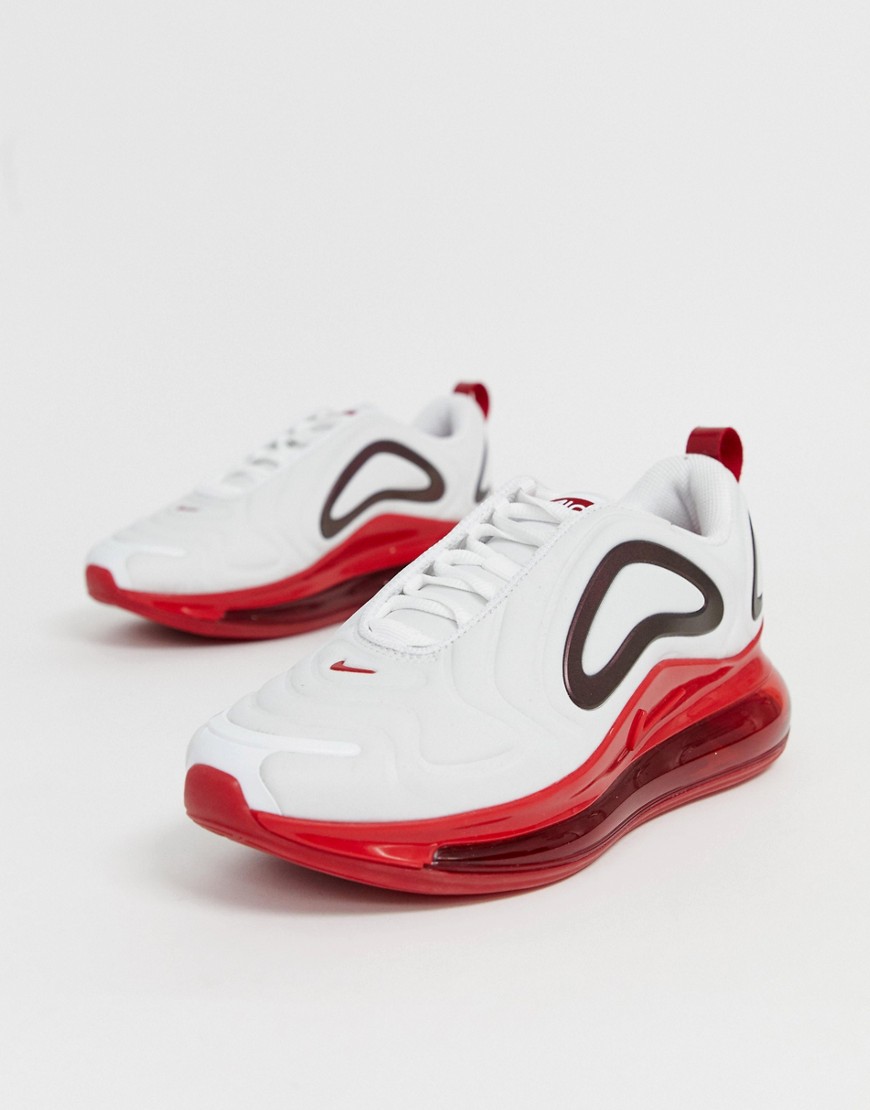 Nike white and red air max 720 trainers