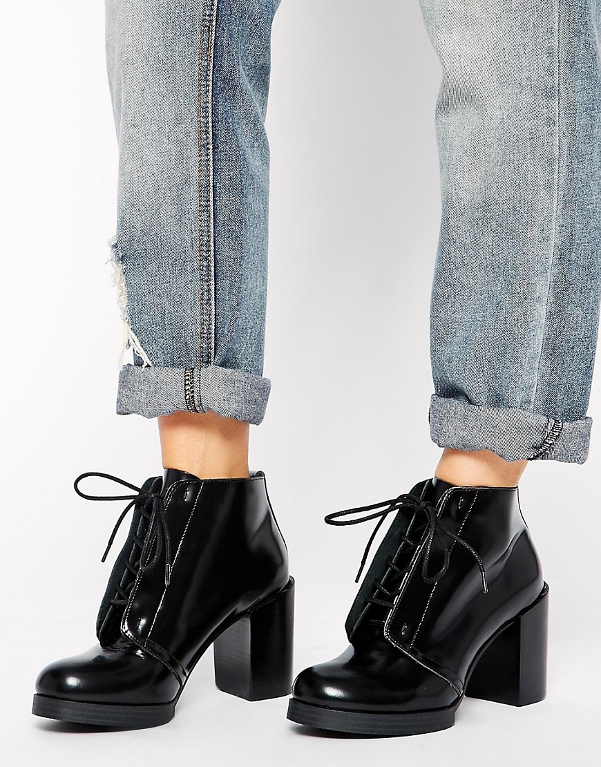 Image 1 of Cheap Monday Black Layer Heeled Boots