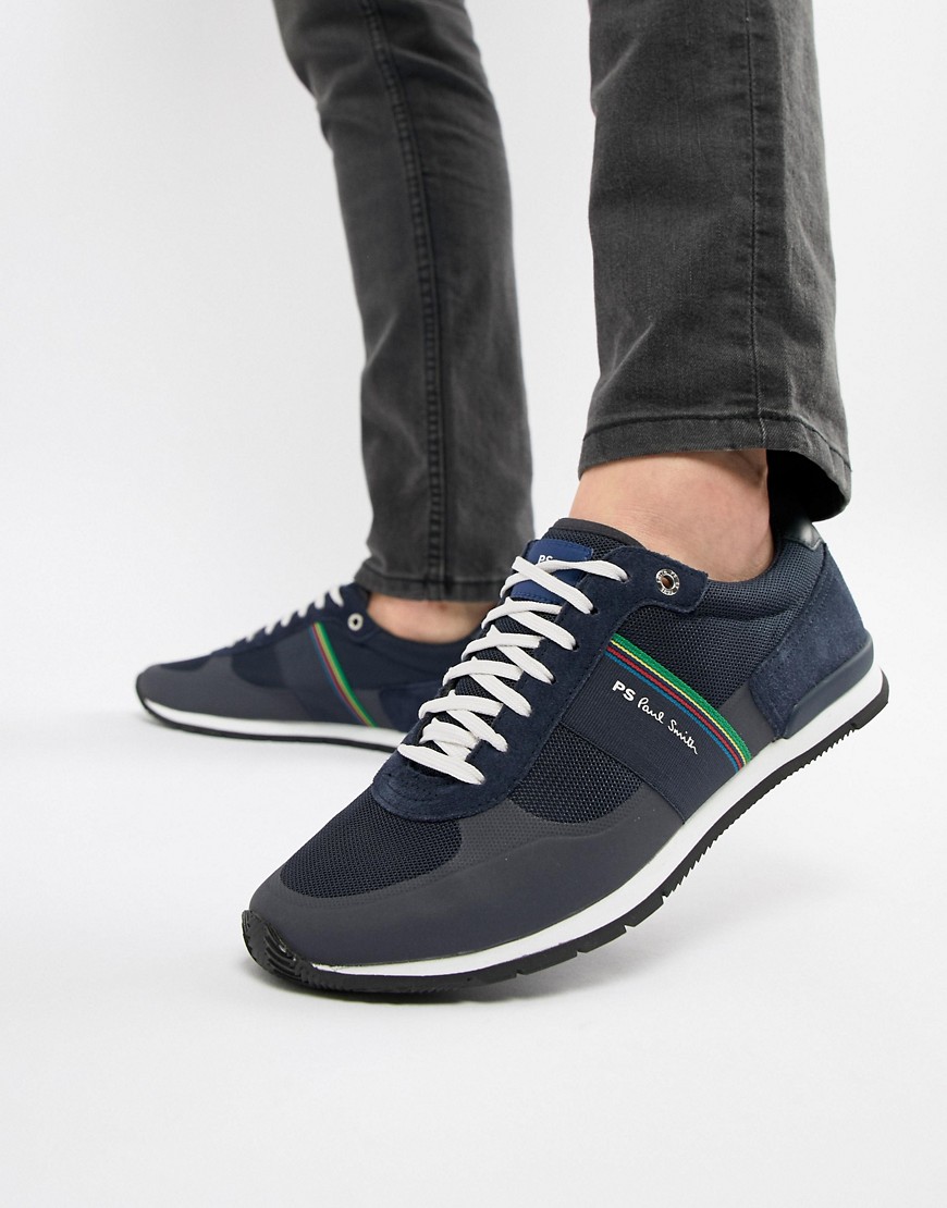 PS Paul Smith Ericson Mesh Knit Trainer In Navy
