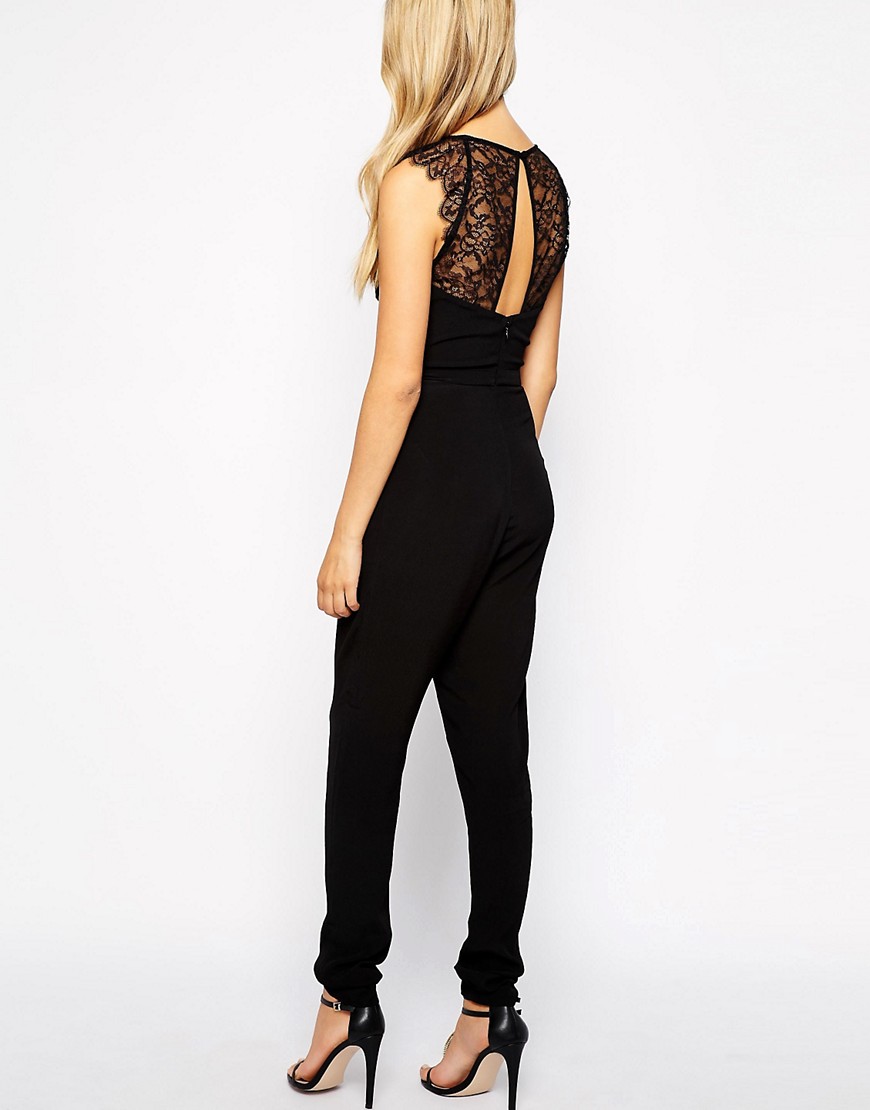 New Look Tall | New Look Tall Lace Shoulder Jumpsuit at ASOS