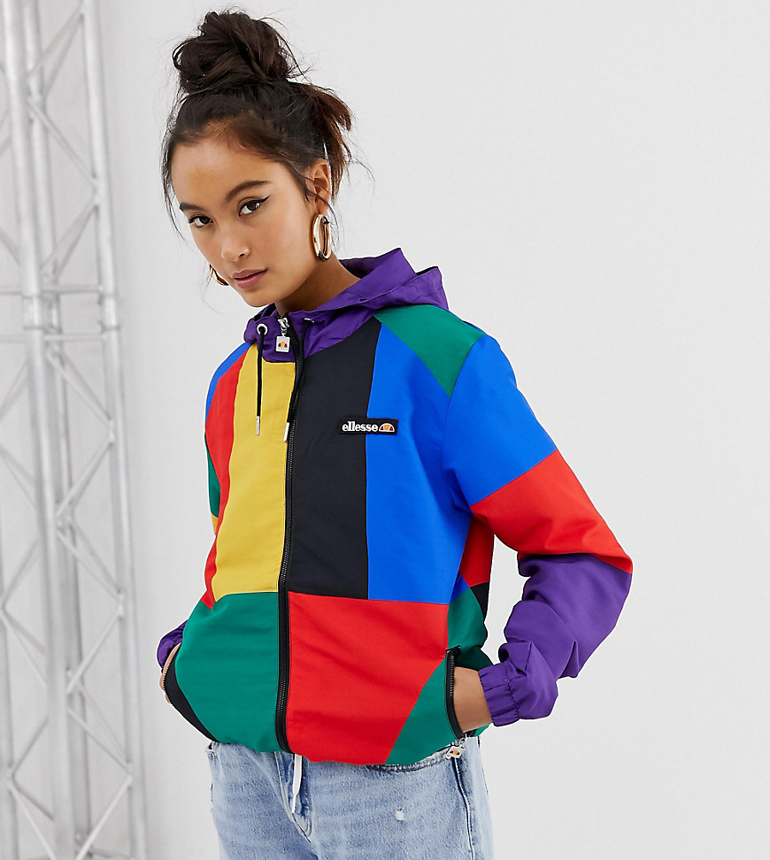 Ellesse hooded jacket with chest logo in colour block exclusive to ASOS