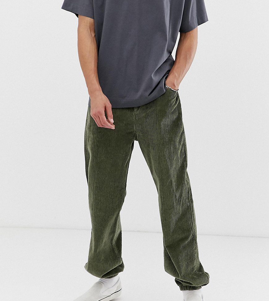 COLLUSION Tall cuffed cord trousers
