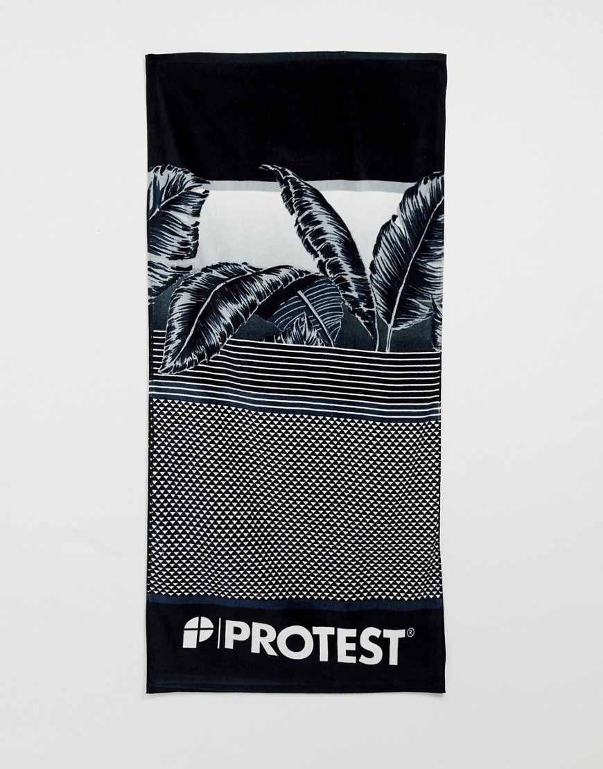 Protest Towel in Black