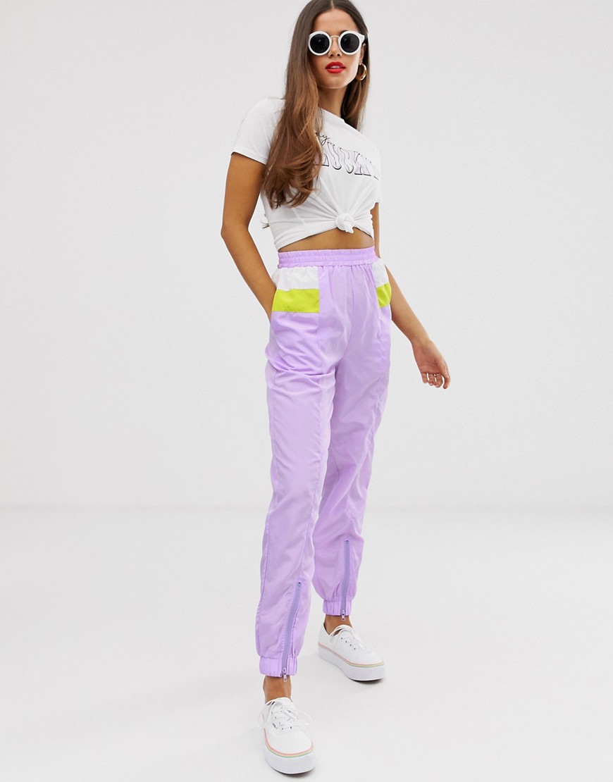 Daisy Street relaxed jogger with contrast panels