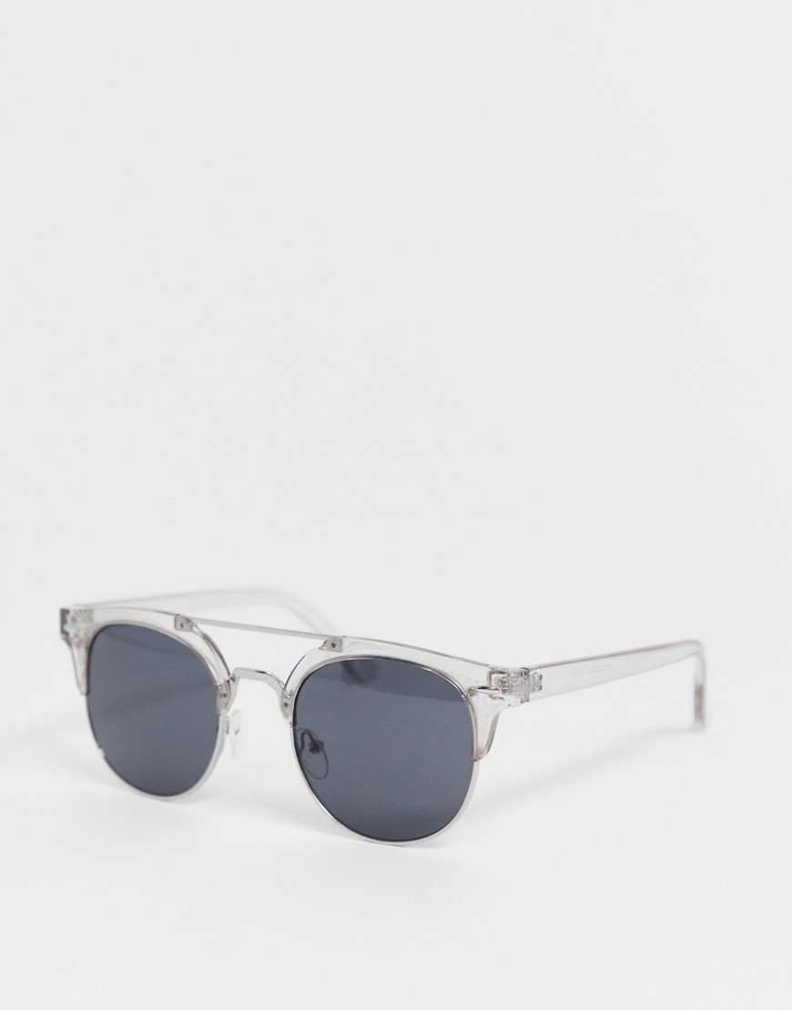 Burton Menswear clear sunglasses with blue lens