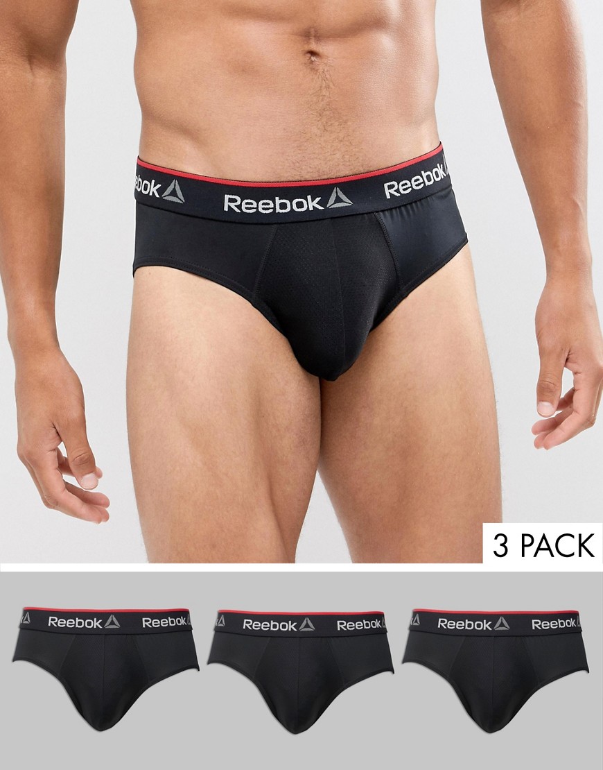 Reebok 3 pack sports brief in black