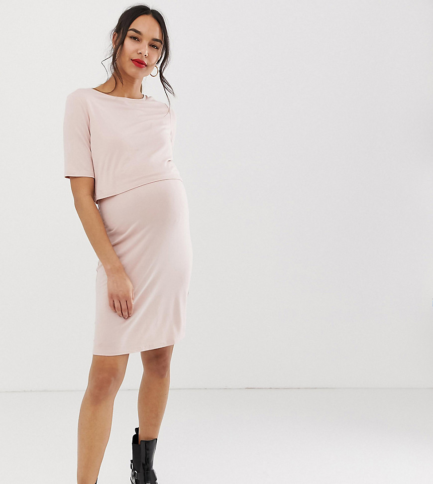 New Look Maternity nursing dress in light pink