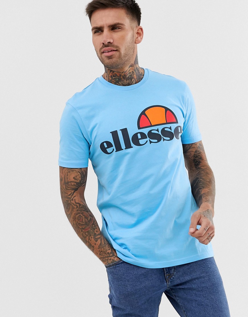 ellesse Prado t-shirt with large logo in light blue