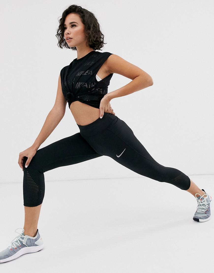 Nike Running epic capri leggings in black