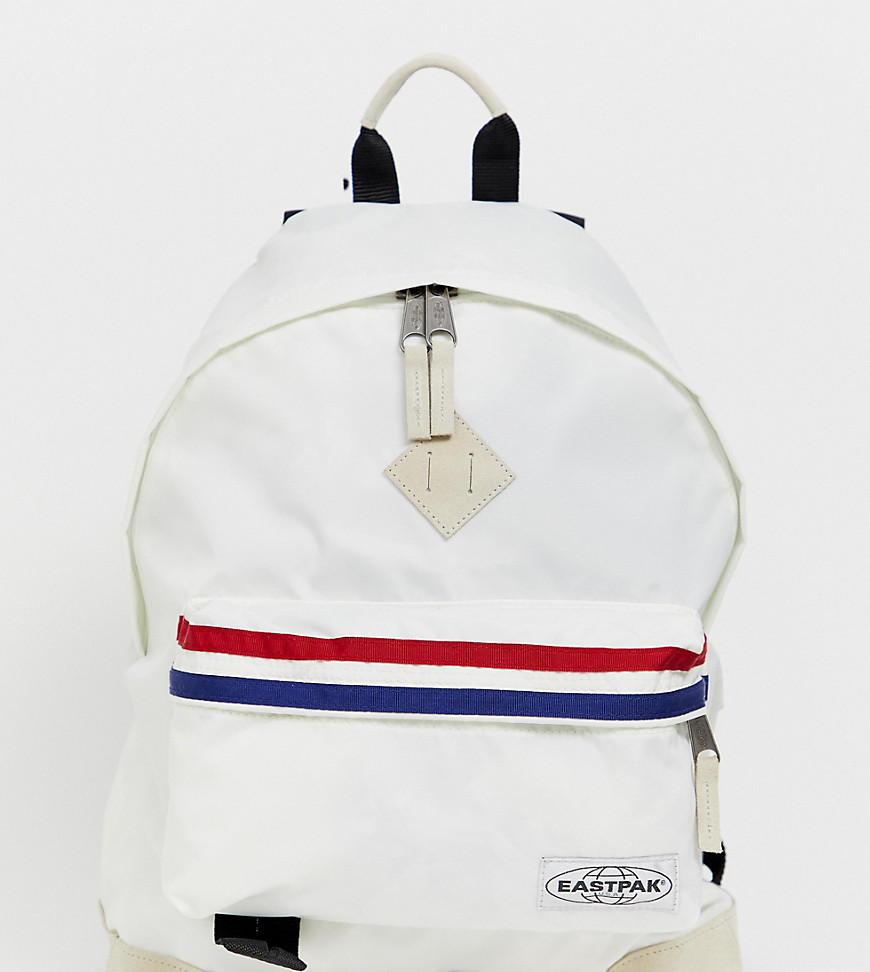 Eastpak Wyoming retro white backpack with stripes