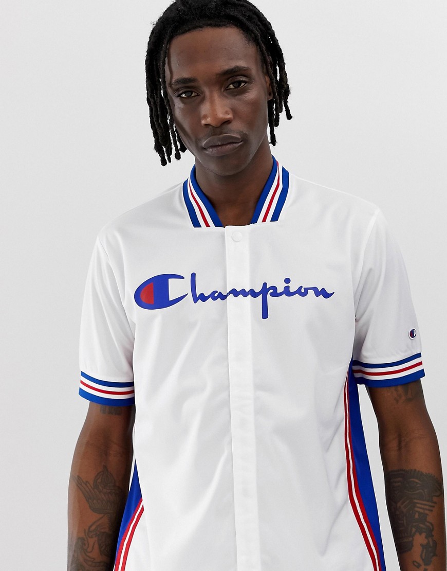 Champion baseball t-shirt with logo in white