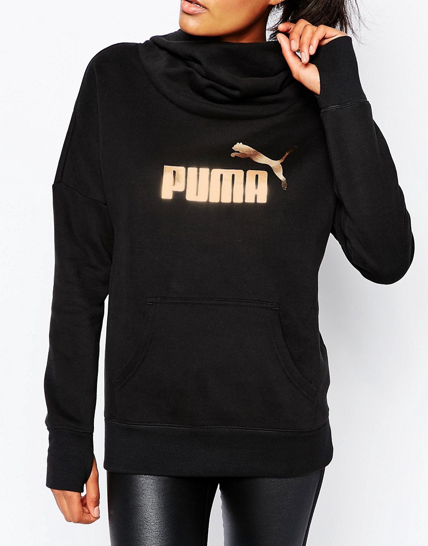 Puma | Puma Gold Logo Hooded Sweatshirt at ASOS