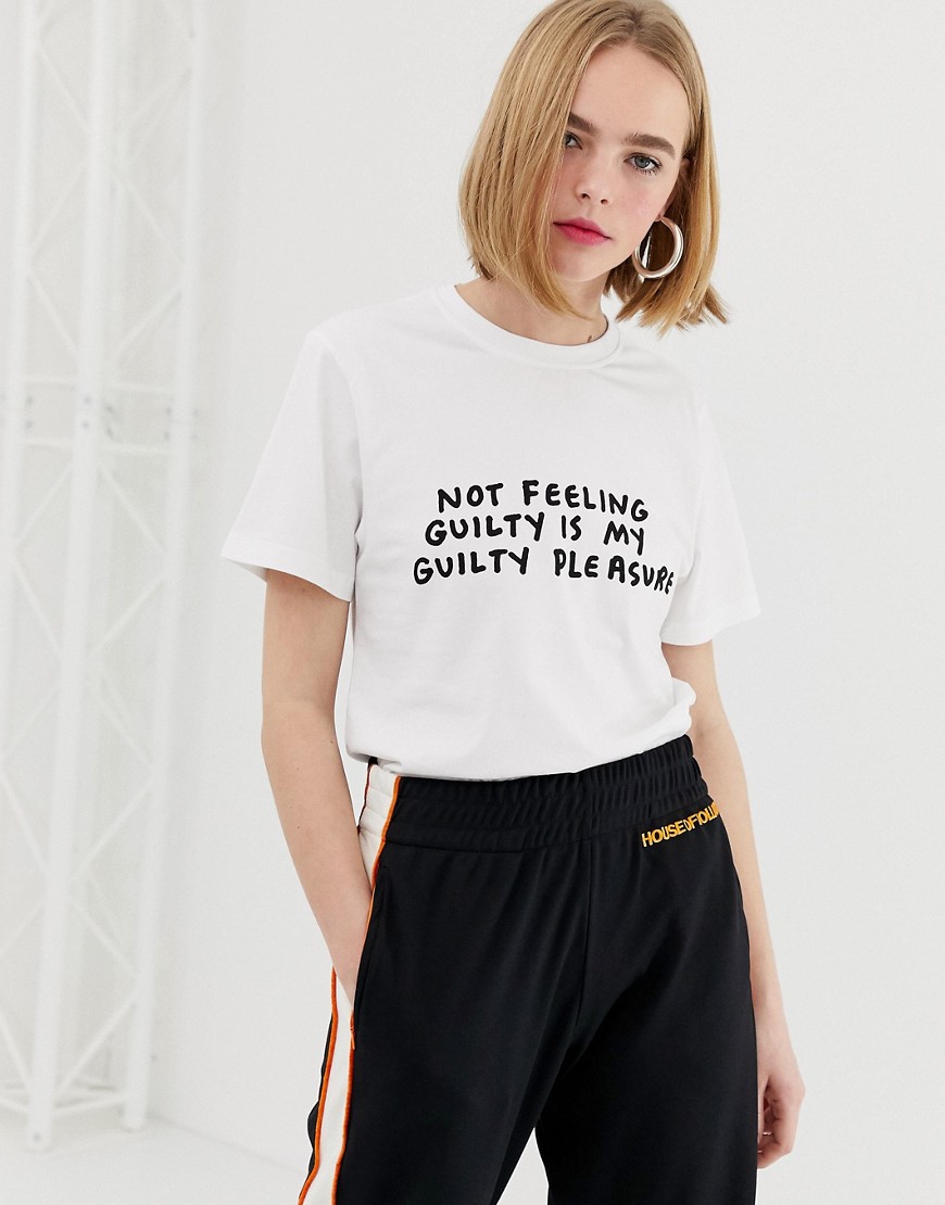 House Of Holland Amber guilty slogan t-shirt