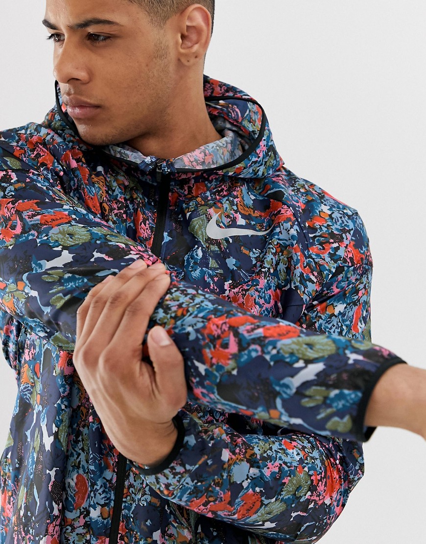 Nike Running windrunner printed jacket in multicolour