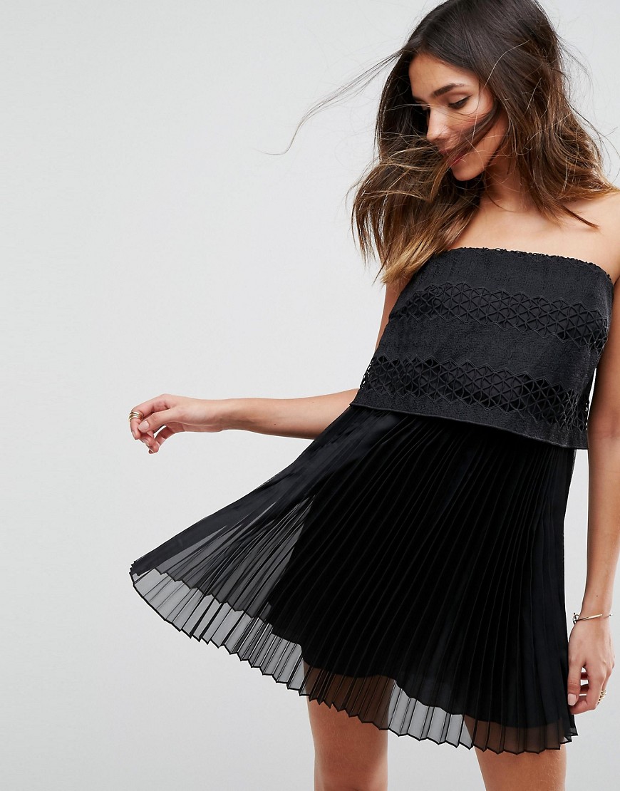 Isla Edie Strapless Mini Dress - Black