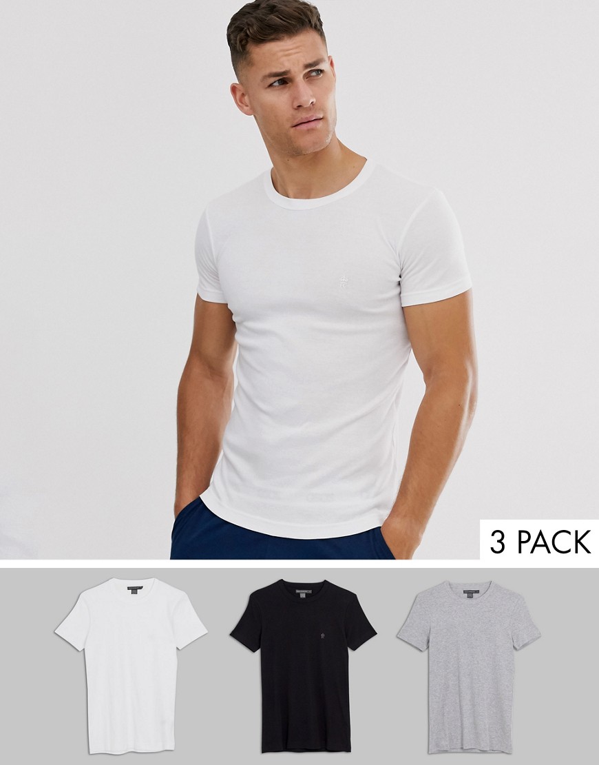 French Connection 3 pack lounge t-shirt