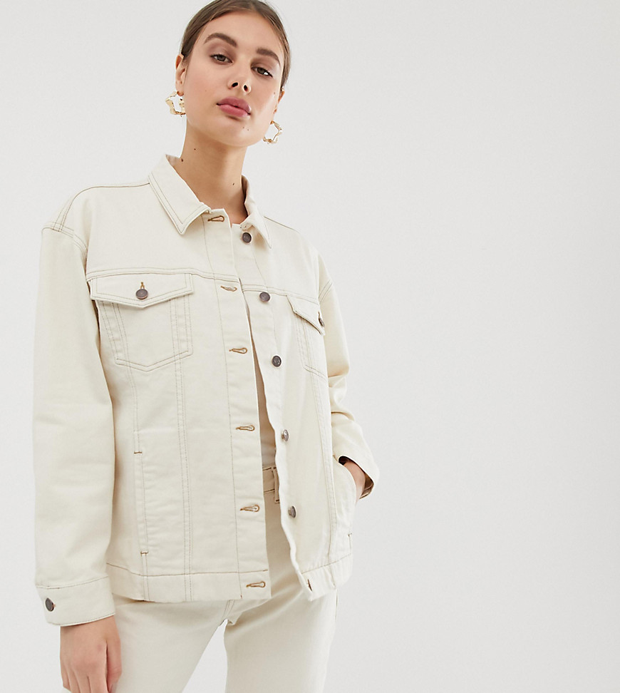 Iden Denim oversized trucker jacket with lace-up co-ord