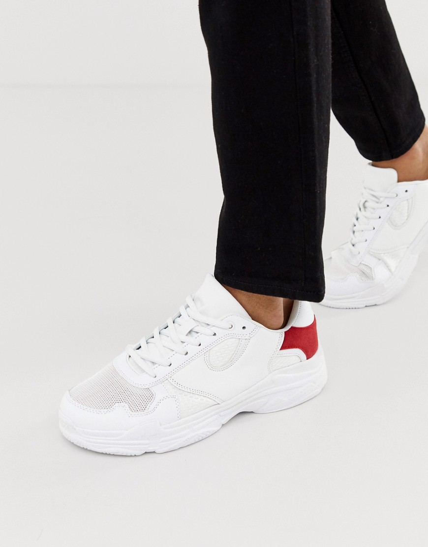 Brave Soul trainers in white with chunky sole