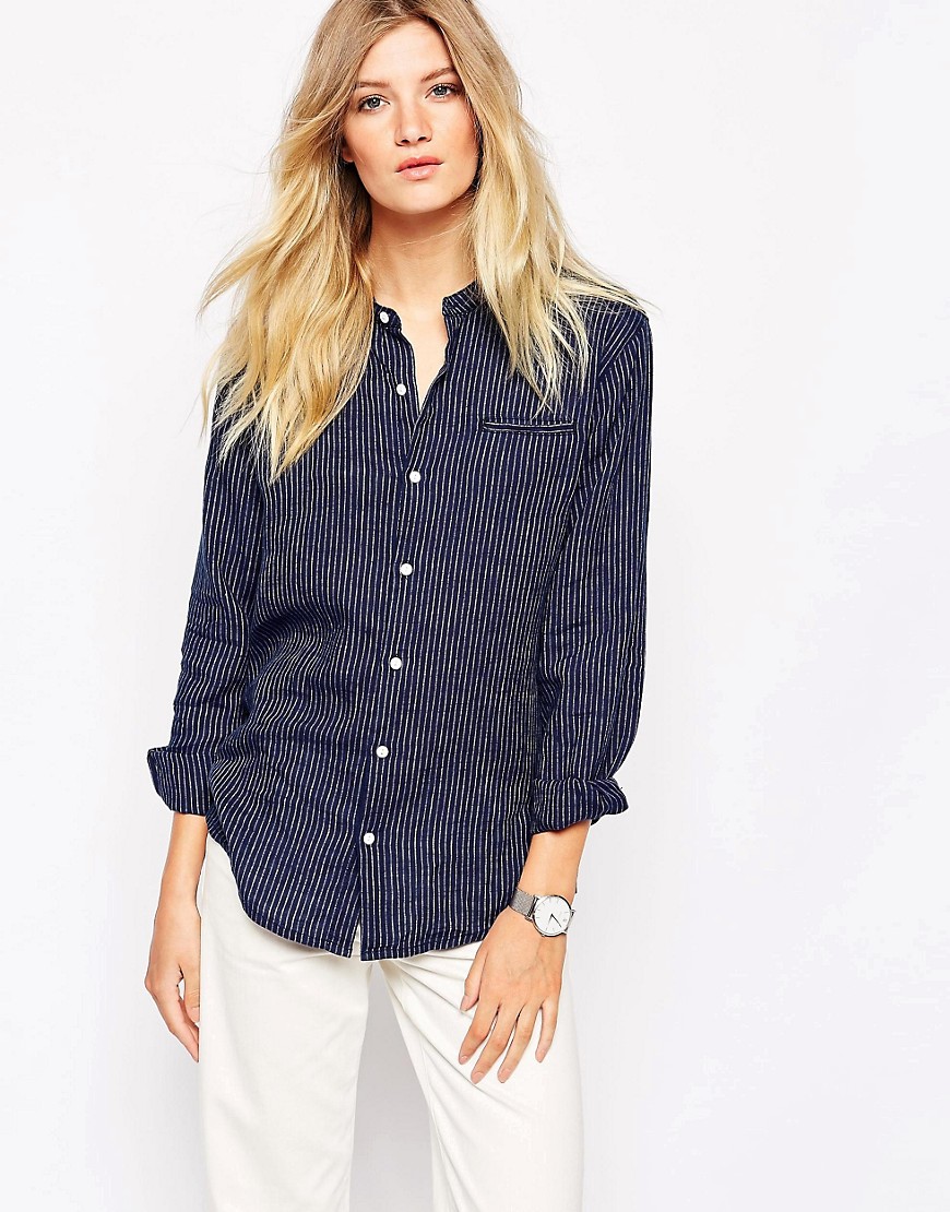 BETHNALS | Bethnals Vic Grandad Casual Shirt With Round Collar In ...