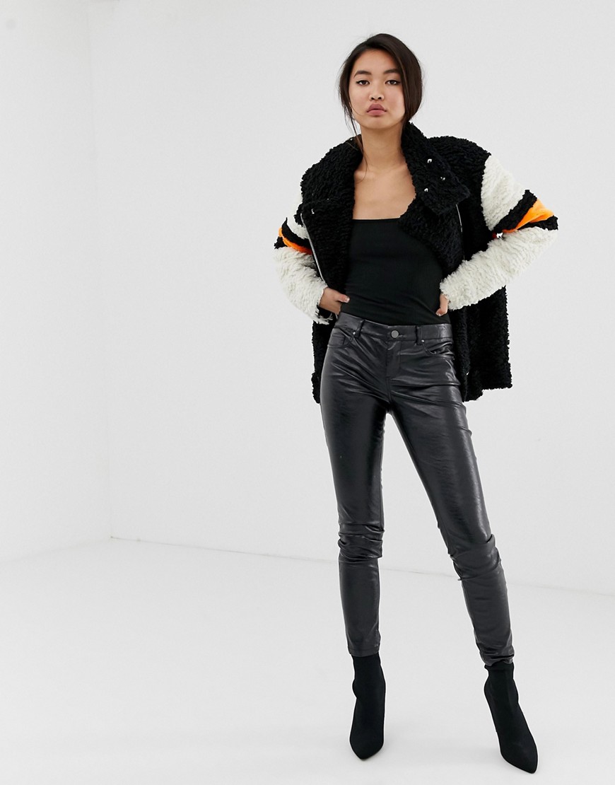 Blank NYC Noir faux leather trousers