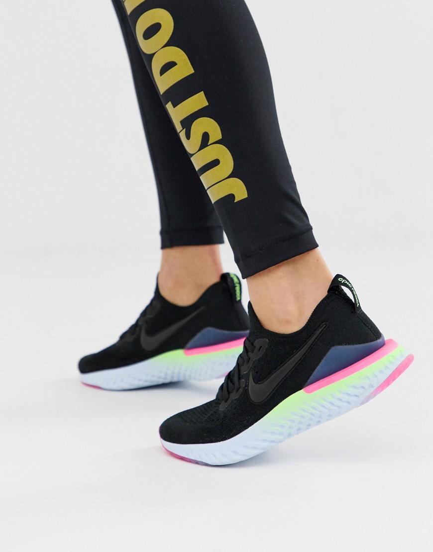 Nike Running Epic React Trainers In Black