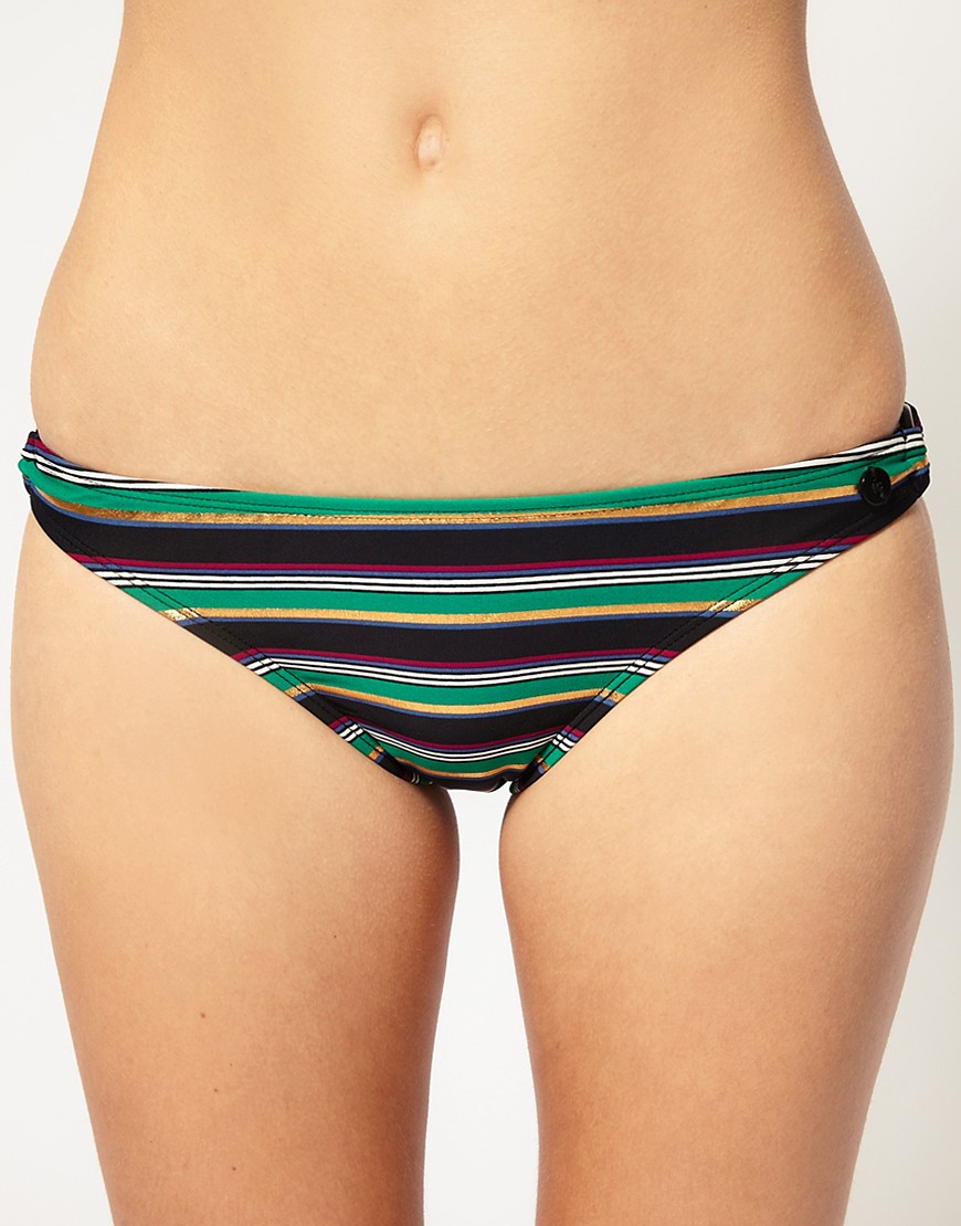 French Connection Dolly Stripe Ring Hipster Bikini Brief - Multi stripe