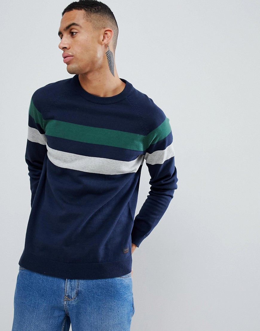 Produkt Cotton Knitted Jumper With Sport Stripe