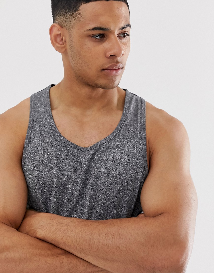 ASOS 4505 training vest with racer back in grey marl