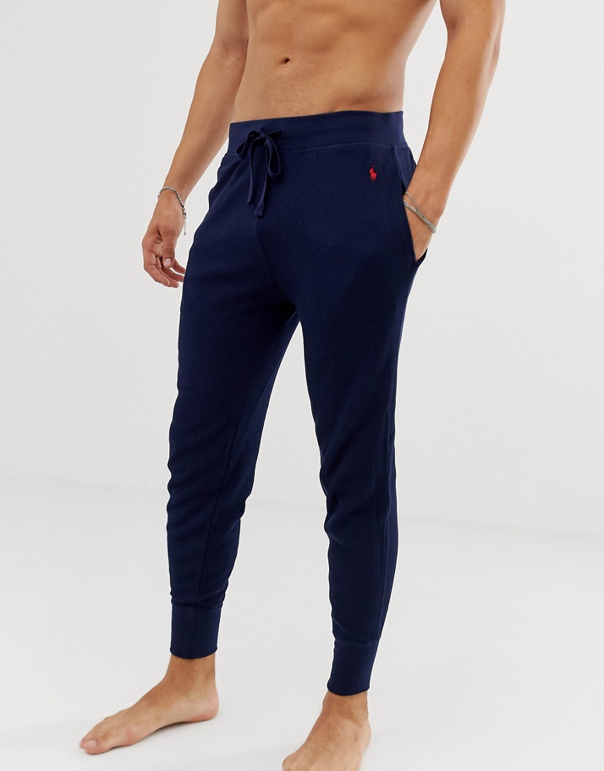 Polo Ralph Lauren cuffed lounge joggers player logo in navy