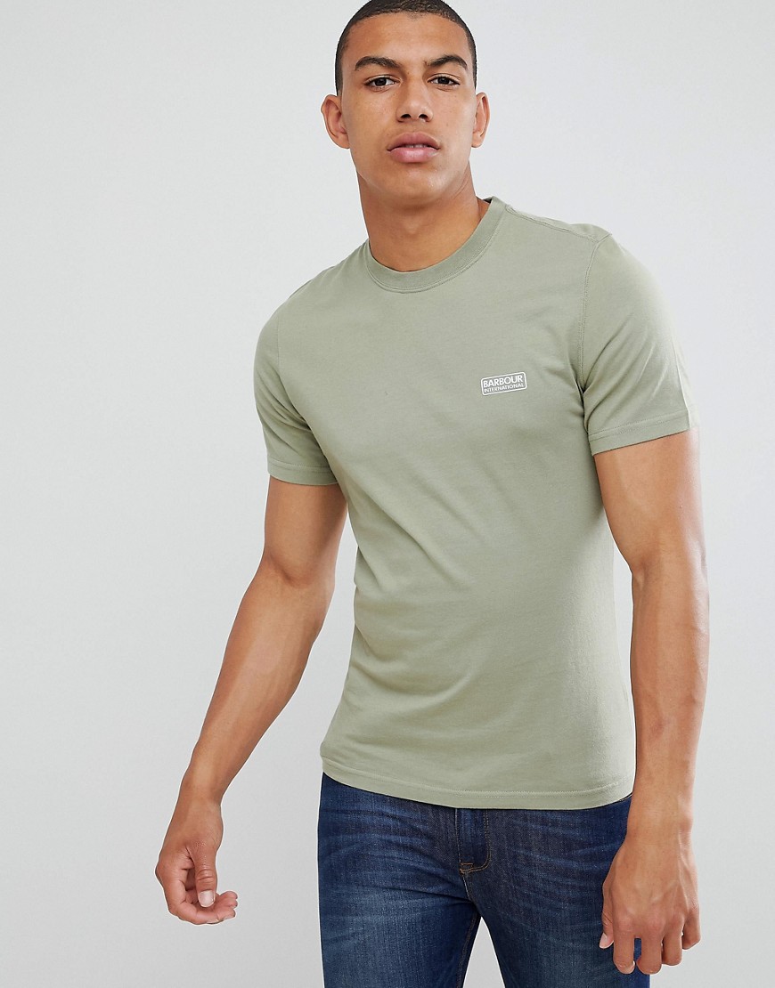 Barbour International small logo tshirt in olive