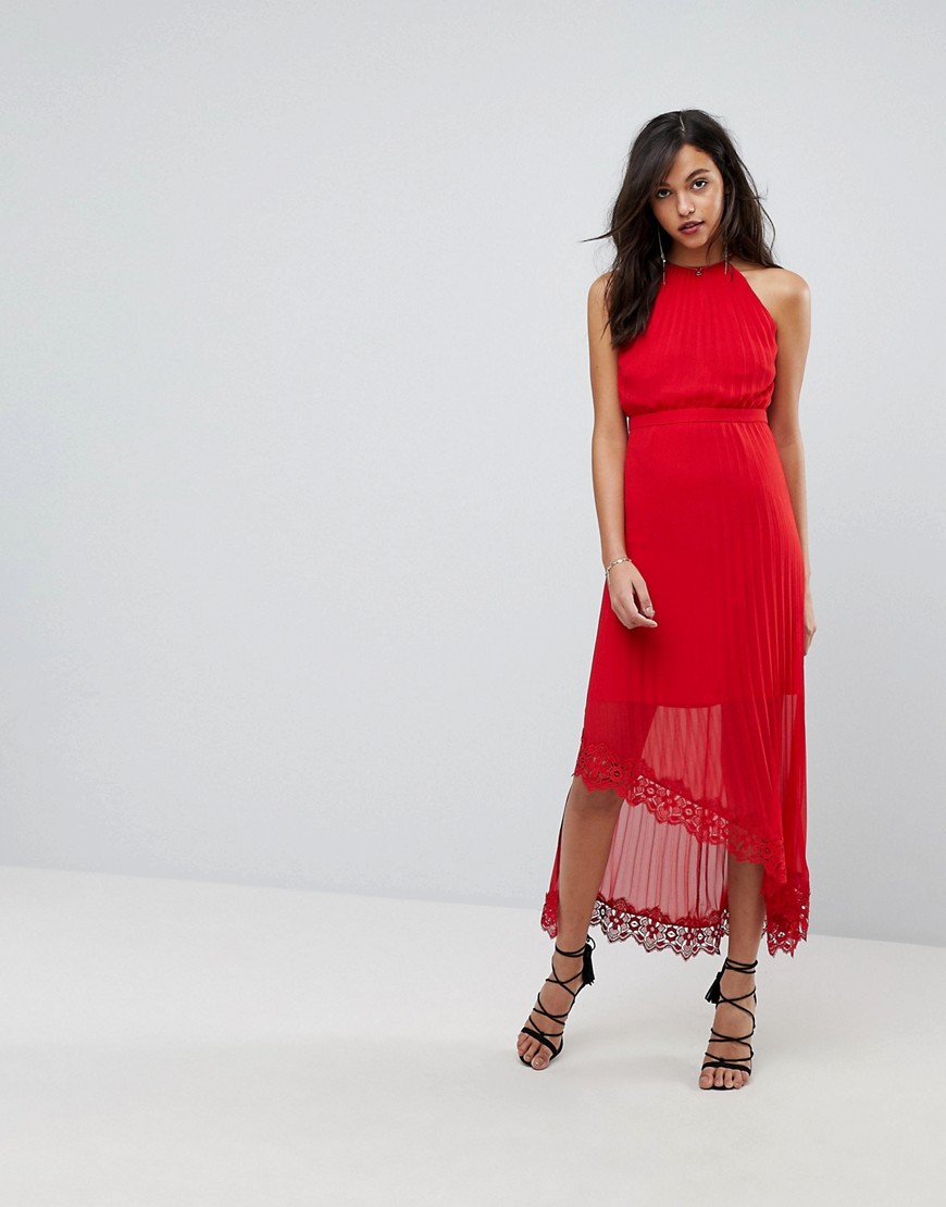 The Jetset Diaries Bellona Hi-Lo Maxi Dress - Ruby red