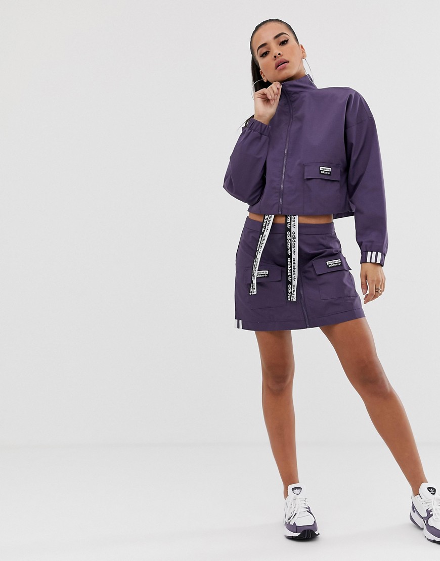 adidas Originals RYV pack pocket skirt in purple