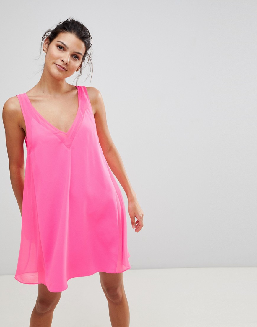 Ted Baker Cover Up with Mesh Panel - Fuchsia
