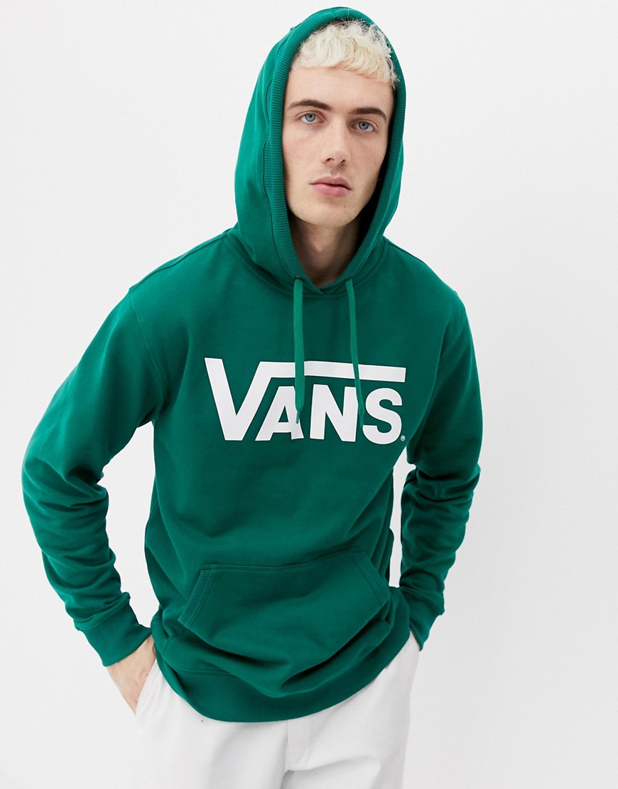 Vans large logo hoodie in green VN000J8NEGR1