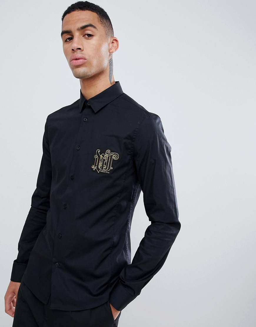 Versace Jeans slim shirt with chest embroidery