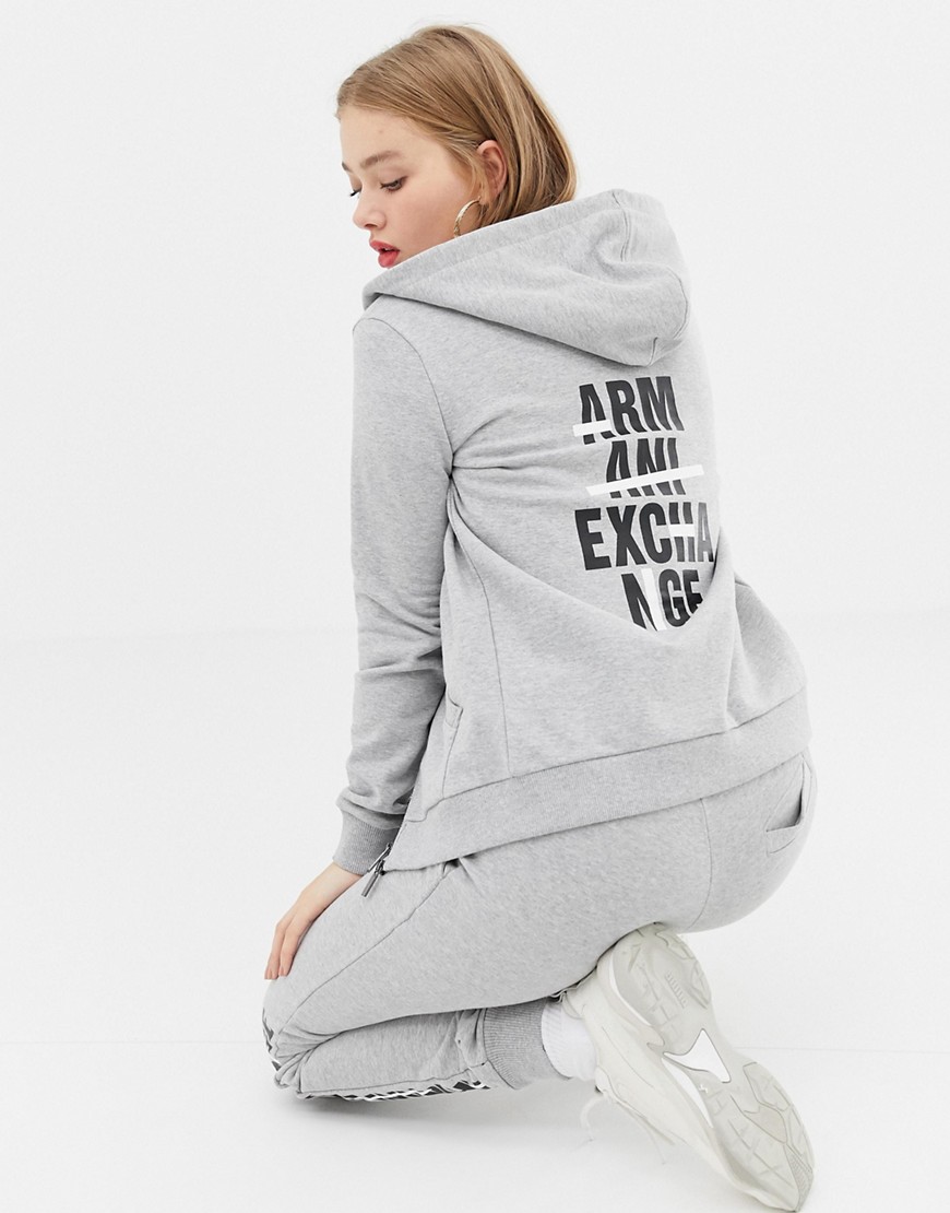 Armani Exchange hoodie with back crossed out logo