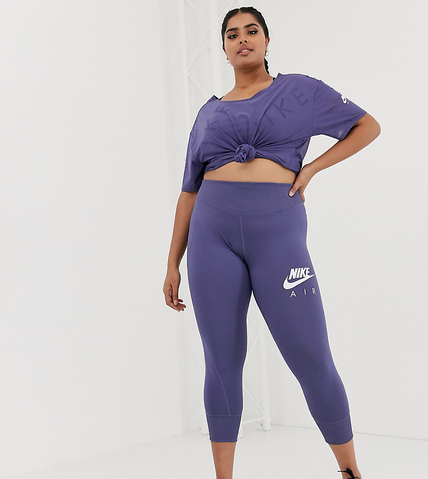 Nike Air Running Plus leggings in blue