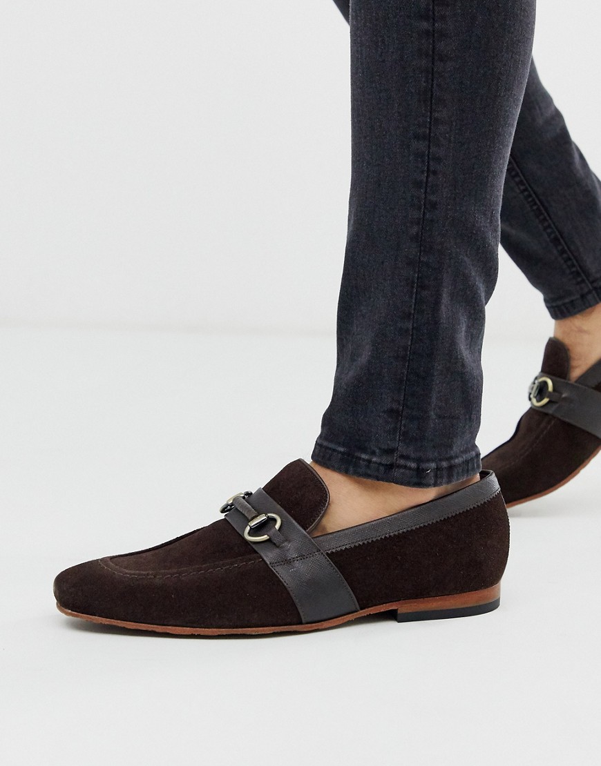 Ted Baker Daiser Loafer In Brown Suede