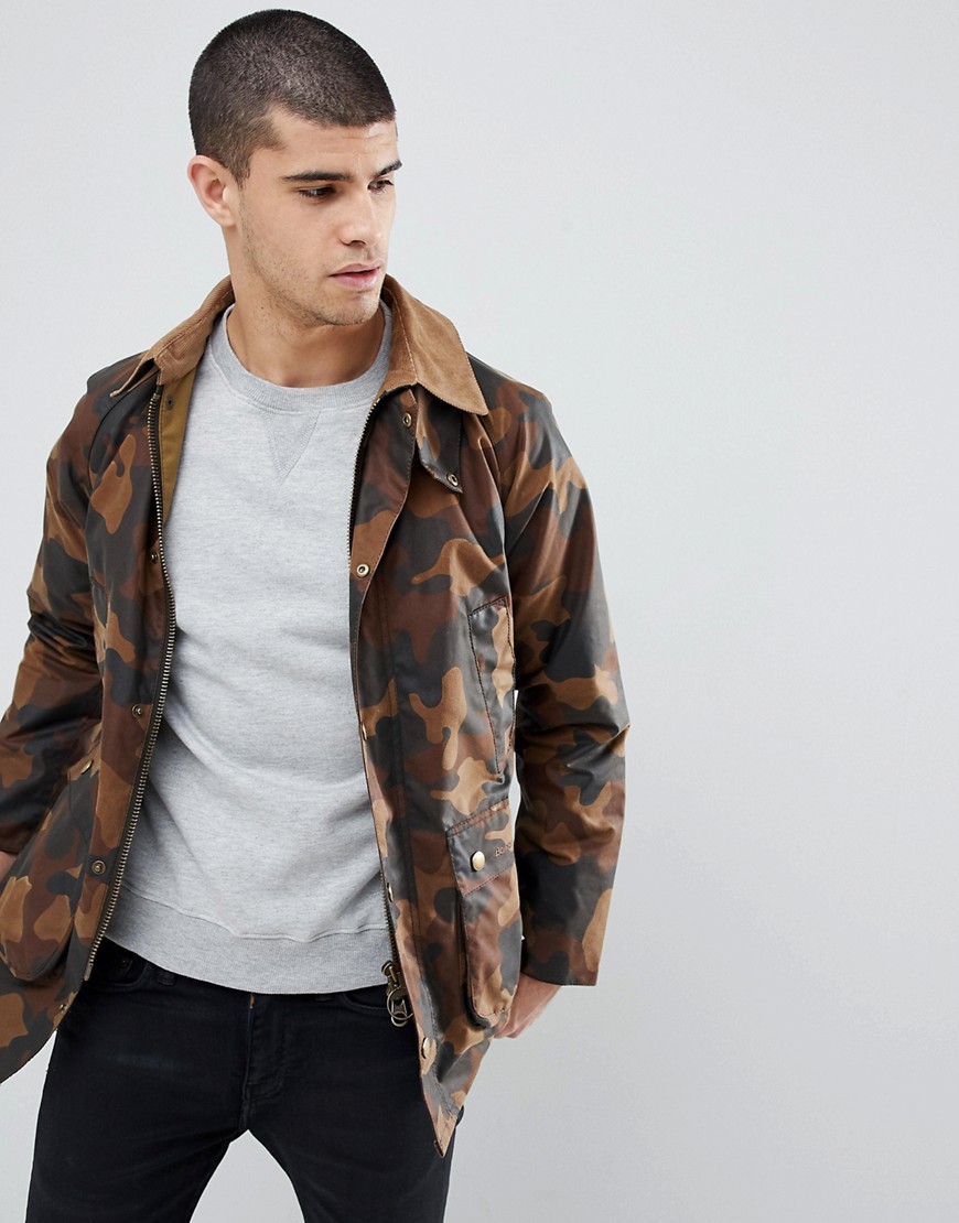 Barbour Slim Fit Bedale in All Over Camo - Green