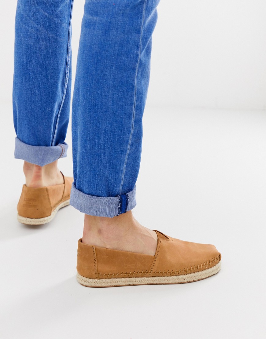 Toms Espadrilles In Tan Leather
