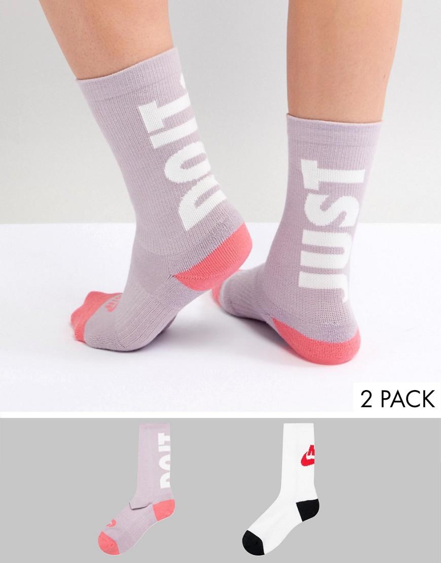 2 пары носков с логотипом Just Do It Nike - Мульти 