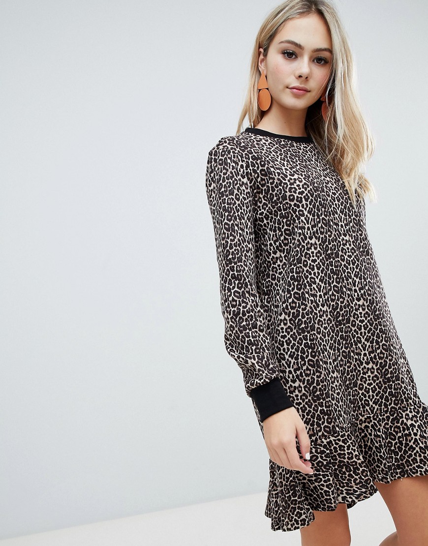 Soaked In Luxury Leopard Sweater Dress