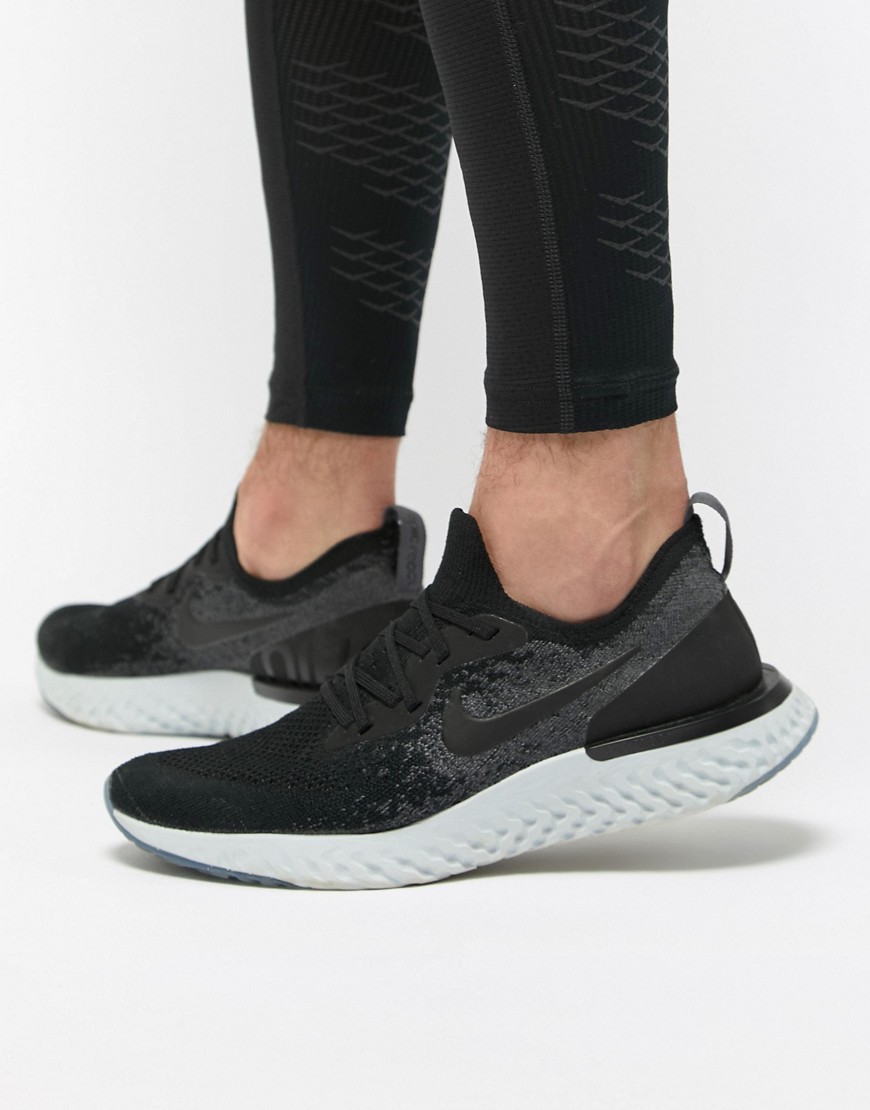 Nike Running Epic React Flyknit Trainers In Black AQ0067-001 - Black
