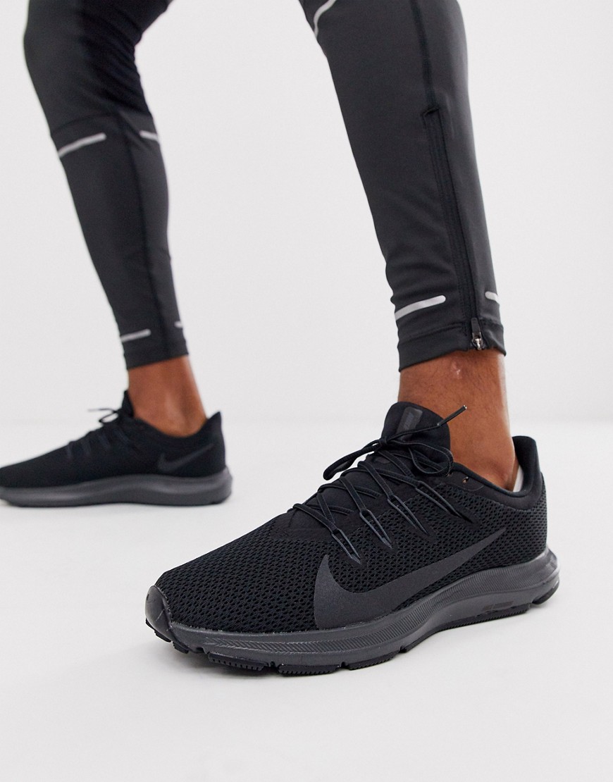 Nike Running Quest 2 trainers in triple black